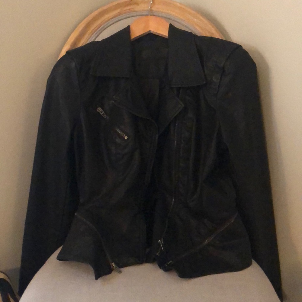 Black , Vegan Leather jacket